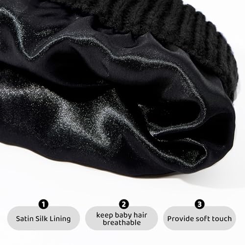 Durio Satin Lined Beanie for Baby Girl Boy Warm Winter Hat for Infant Toddler Kids Unisex Knit Baby Hats Newborn Beanies Caps2