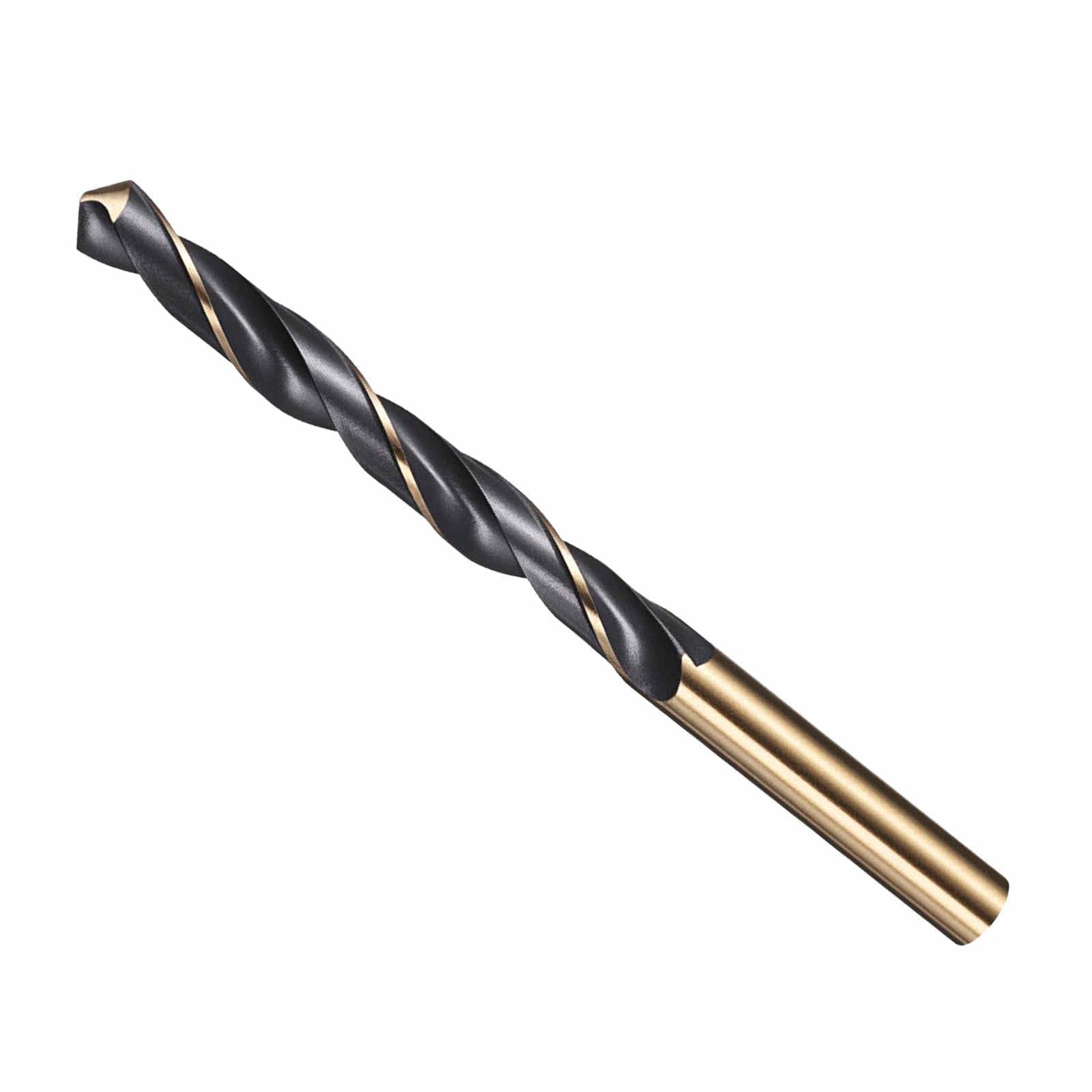 CoCud Drill Bit, 10mm Cutting Diameter, 4341 HSS Jobber Bits Gold and Black 118° Cutting Angle