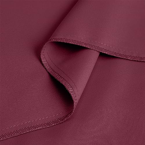 Drap plat King Size bordeaux en microfibre (lot de 6) FreshCulture pour lit double