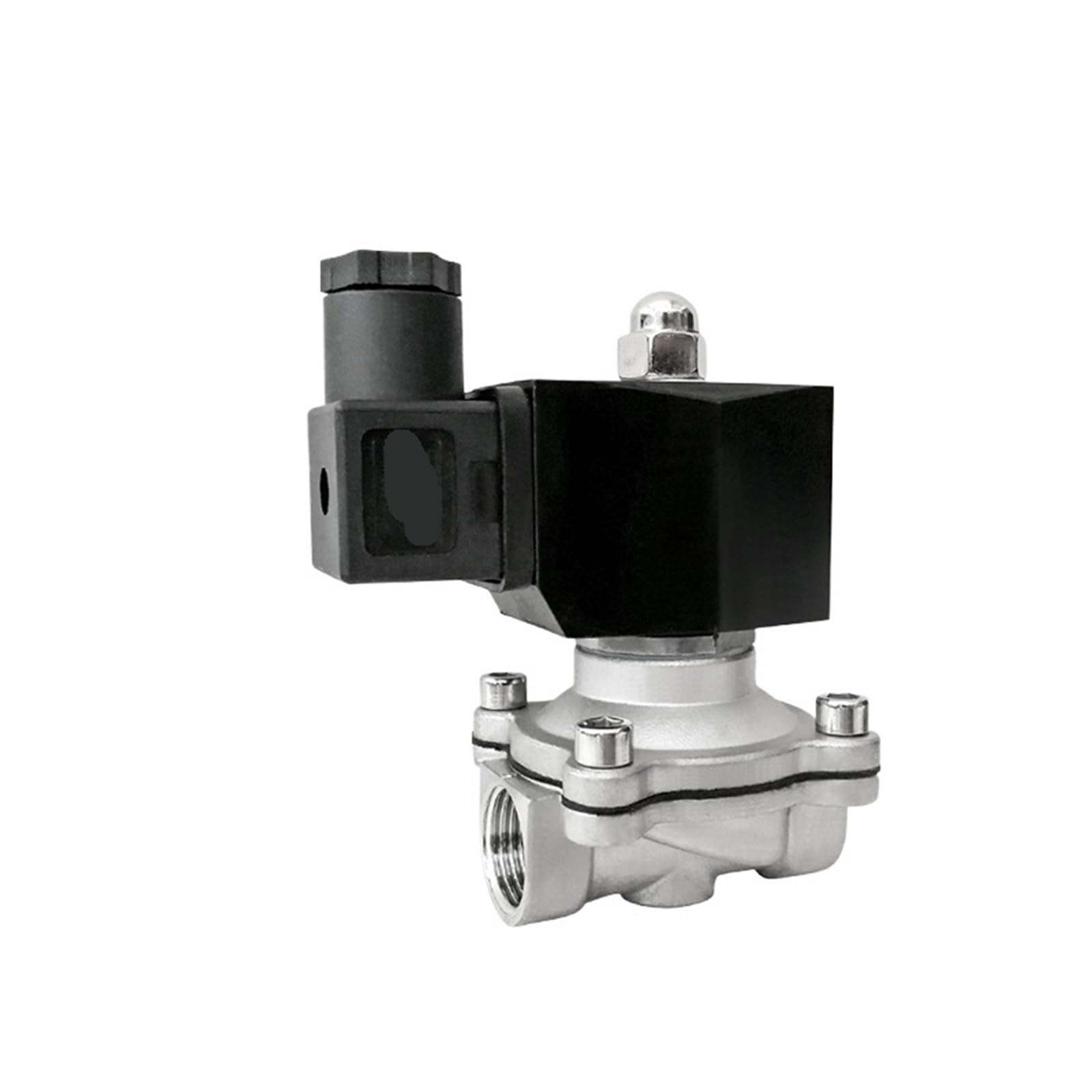 Électrovanne 1/2" en acier inoxydable basse pression pour circuits d'air et eau