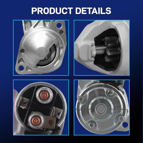 Image of New Starter Compatible with 2011-2014 Chrysler 200 L4 2.4L, 2011 2012 2013 2014 Dodge Avenger L4 2.4L, 12V 1.2KW 8T CW, 56029584AA MOT34071 19141N