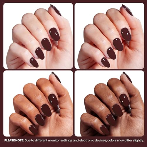 Image of Beetles Burgundy Gel Nail Polish - Merlot Wine HEMA-Free Gel Polish Nail Color Long-Lasting Soak Off UV LED Fall Nails Art Home Salon 8ml