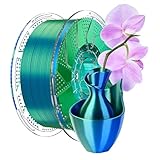 Conjure Filamento PLA Silk, Filamento PLA 1.75 mm Bicolor Azul-Verde, Filamento Impresora 3D Silk PLA, 1 kg