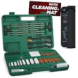55 Pcs Universal Gun Cleaning Kit for Rifles, Pistols, Shotguns