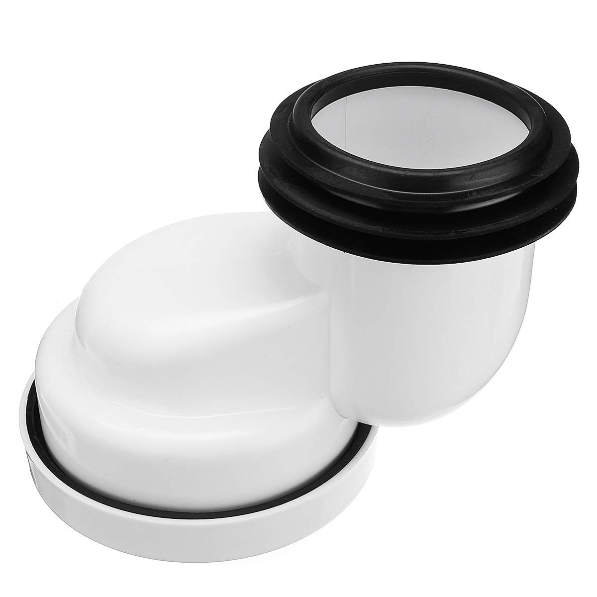 FEVERWORK 100mm PVC Offset Misaligned Toilet WC Waste Pan Connector