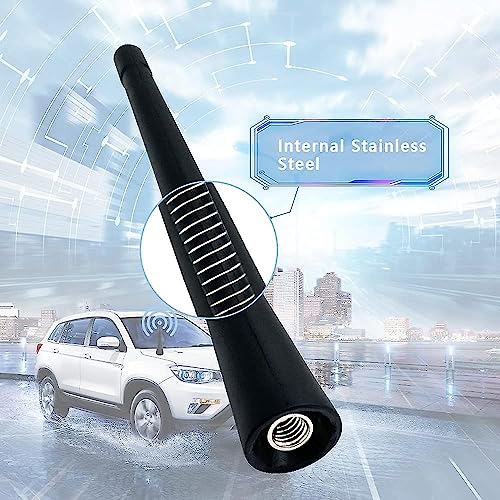 Sound Way Universal Car Radio Antenna, 2,6" Mini Car Radio Aerial Antenna, 3 Screws M4 M5 M6, Easy to Install - Image 3