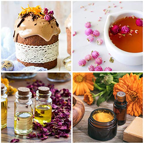 Natural Dried Flower- Gift Box - Floral Kit for Soap, Candle, Resin Jewelry Making, Bath, Nail, Decoration - Rosepetals, Rosebuds, Lavender, Jasmine, Gomphrena, Chrysantherum