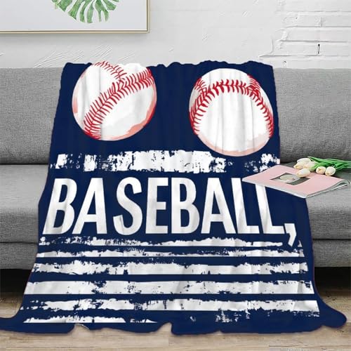 Couverture chaude pour lit et voyage jeté de canapé baseball 3D