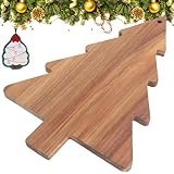 Tabla de cortar para árbol de Navidad, tabla de cortar de madera con forma de árbol de Navidad para cocina, tabla de embutidos de Navidad, bandeja de servir postre de queso en forma de árbol para