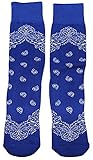 Casual Fashion Bandana Socks By Ti Hosiery Royal Blue