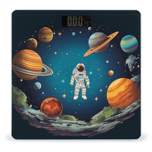 Báscula digital peso corporal Outer Space Rocket astronauta miniatura 1