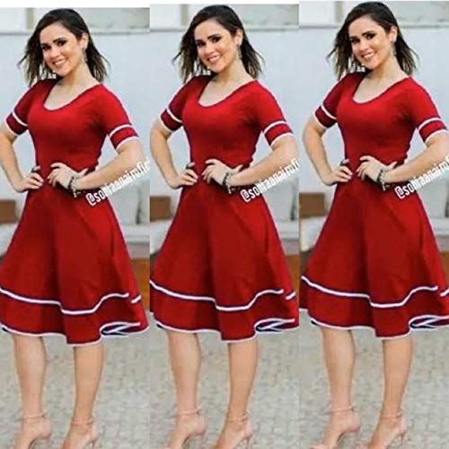 Vestido Feminino Evangélico Moda Plus Size Godê Rodado
