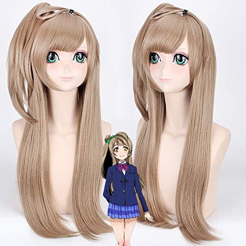 Perruque Cosplay Kotori Minami Love Live longue marron blond droite pour femmes