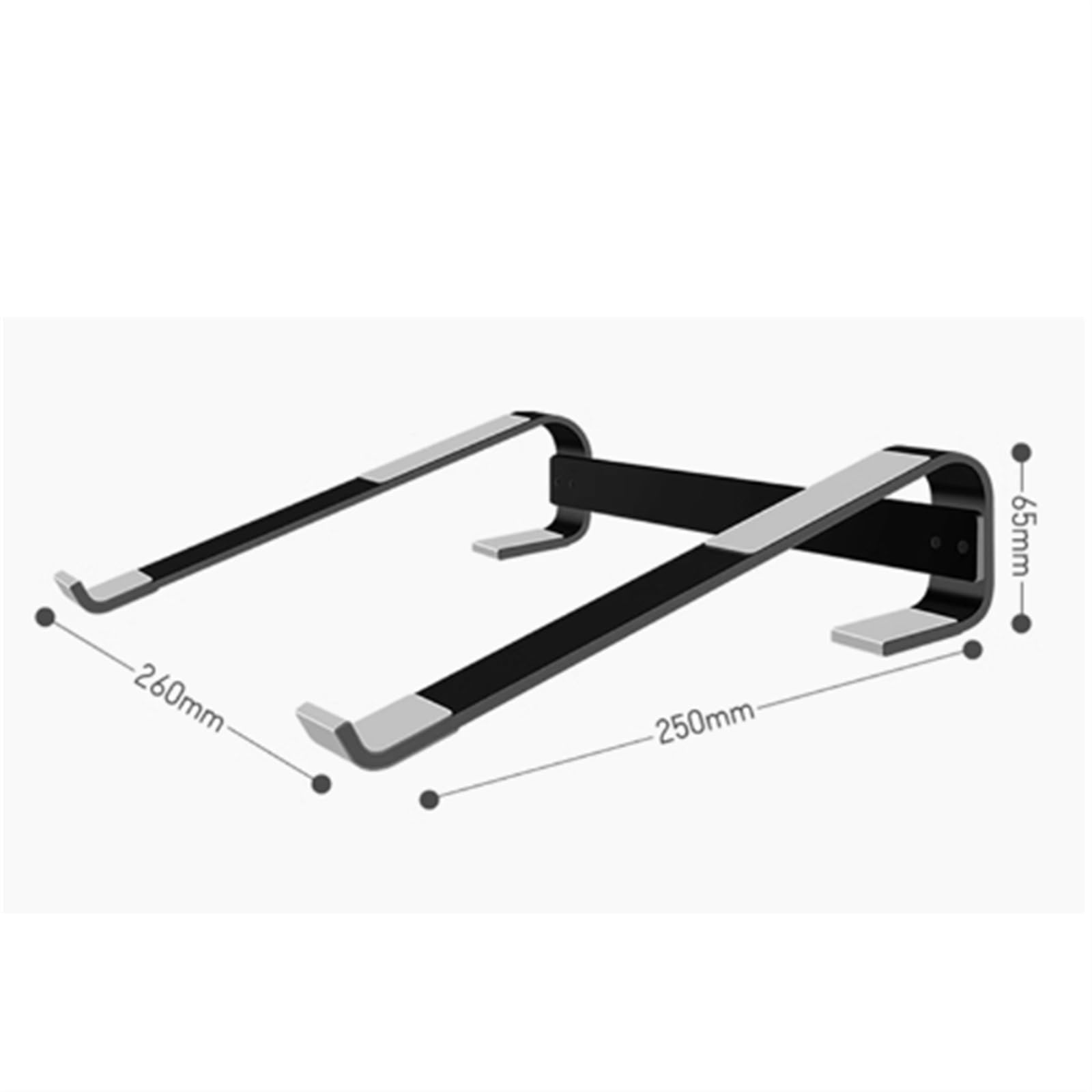 Supporto per computer Supporto for laptop da scrivania, supporto ergonomico for laptop, alluminio, raffreddamento ventilato, supporto for notebook portatile, antigraffio, tutti i laptop 15,6 pollici