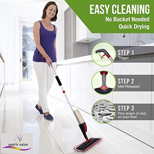 Image of Aluminium Spray Mop with Best 360 Degree Floor Cleaning for Home and Office (Multicolor, 46 x 16 x 10 cm)