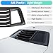 LitMiRaCle Rear Window Louvers Carbon Fiber Texture for Dodge Challenger 2008-2021 in GT Lambo Style,Rear Windshield Sun Shade Cover Black