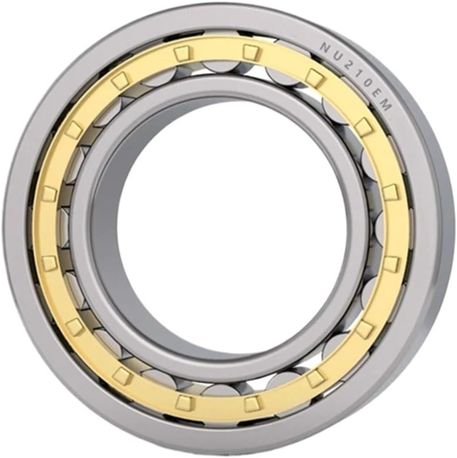 Bearing,Ball Bearings,Aligning Ball Bearing,Skateboard Bearings,NU212EM Cylindrical Roller Bearing Single Brass Cage Inner Ring with No Flange 1Pcs