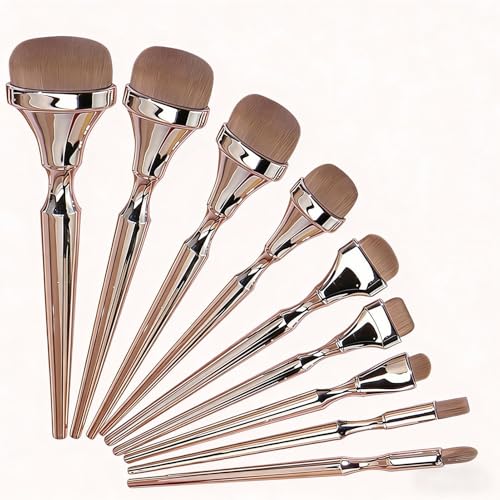 Lot de 9 pinceaux de maquillage réutilisables essentiels - 7