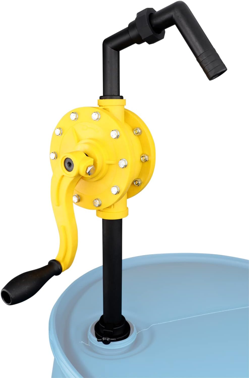 ZEELINE BY MILTON Rotary Hand Pump, Use with DEF, Petroleum Products, Water-based Chemicals, and Chlorinated Solvents, Polypropylene Body (ZE10211)