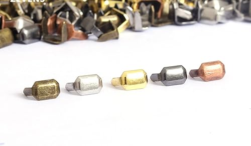 Miniatura 3 de 100 piezas de grapas de cuero sujetadores de grapas de cobre para cinturón Clip Keeper Leathercraft