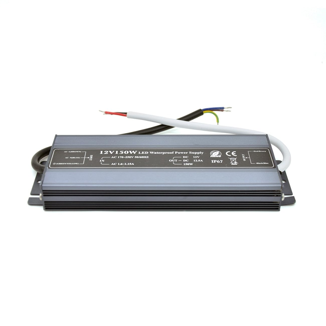 G.W.S® Aluminium IP67 Waterproof DC 12V 150W Max LED Driver Transformer Power Supply DIY LEDs