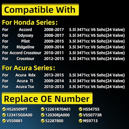 Image of HS26509PT 3.5 Cylinder Head Gasket Set for Honda Accord Odyssey 2008-2017 Pilot Ridgeline 2009-2014 Crosstour 2012-2015, for Acura RDX TL TSX 2010-2013 3.5L V6 SOHC Engine Head Gasket Kit