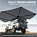 Peakamper 270 Awning Free Standing Built-in LED Light, 108 sq ft Shelter Car Side 270 Degree Awning, Waterproof UV50+ Wind Resistant for SUV Van Truck Vehicle, Driver Side