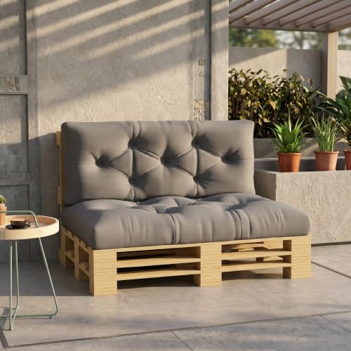 Cojín de 2 plazas impermeable y con protección UV para sofá palé 8