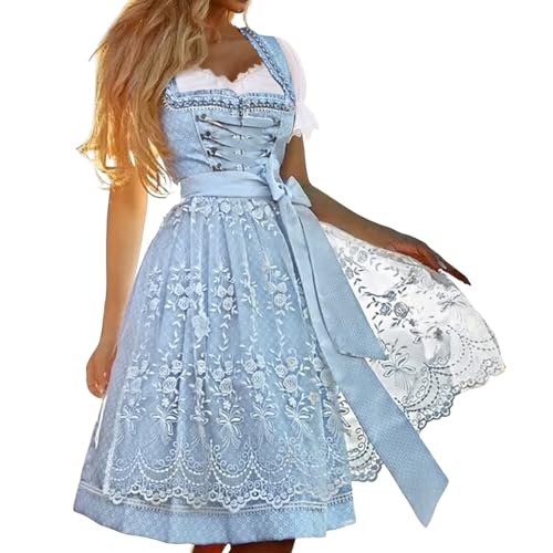 Dirndl robe traditionnelle femme ensemble complet 3 pièces robe midi
