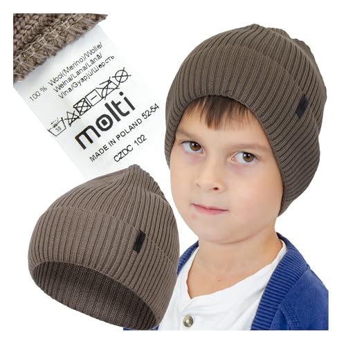 Bonnet pour enfant molti en mérinos idéal pour l'école et les sorties d'hiver