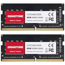 DDR4 RAM Laptop Only GIGASTONE 16GB Kit 2x8GB DDR4 3200MHz 2933MHz or 2666MHz PC4-25600 PC4-23400/21300 CL22 1.2V SODIMM 260 Pin Unbuffered Non ECC High Performance Notebook Memory Upgrade