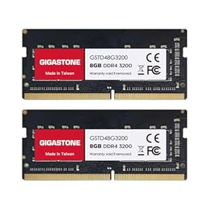 【DDR4 RAM Nur für Laptops】 GIGASTONE 16GB Kit (2x8GB) DDR4 3200MHz (2933MHz or 2666MHz) PC4-25600(PC4-23400/21300) CL22 1.2V SODIMM 260Pin Nicht-ECC ungepuffert Notebook Laptop Speicher-Upgrade