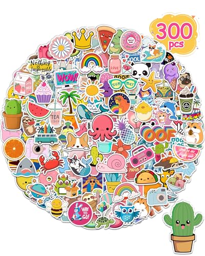 Forrest Gump Rear Wiper Decal 300 Pcs Stickers for Kids, Cute Water Bottle Vinyl Waterproof Laptop Stickers for Students Gifts...
