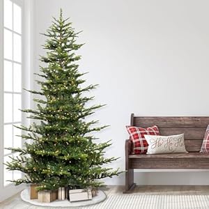 Puleo International 65 Foot Pre Lit Aspen Fir Artificial Christmas Tree with 500 UL Listed Clear Lights Green