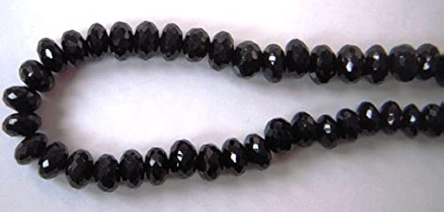 Perles en spinelle noir micro-facettées 5-7mm pour éliminer les imperfections de vos bijoux DIY