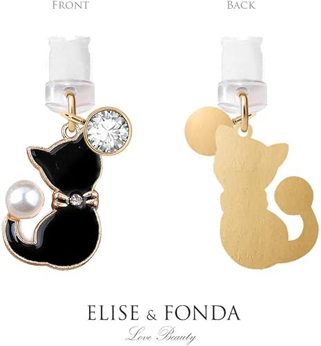 Miniatura 4 de ELISE & FONDA CP180 Puerto de carga USB anti polvo enchufe gato gatito mascota colgante colgante teléfono encanto para iPhone 11XS MAXXRX8