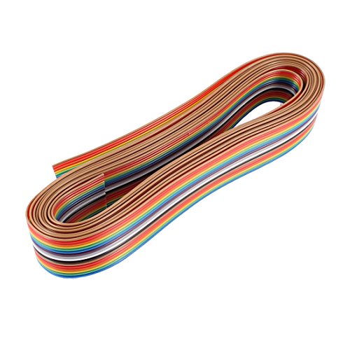 Cable conector plano IDC 16 pines 2.7m multicolor miniatura 3
