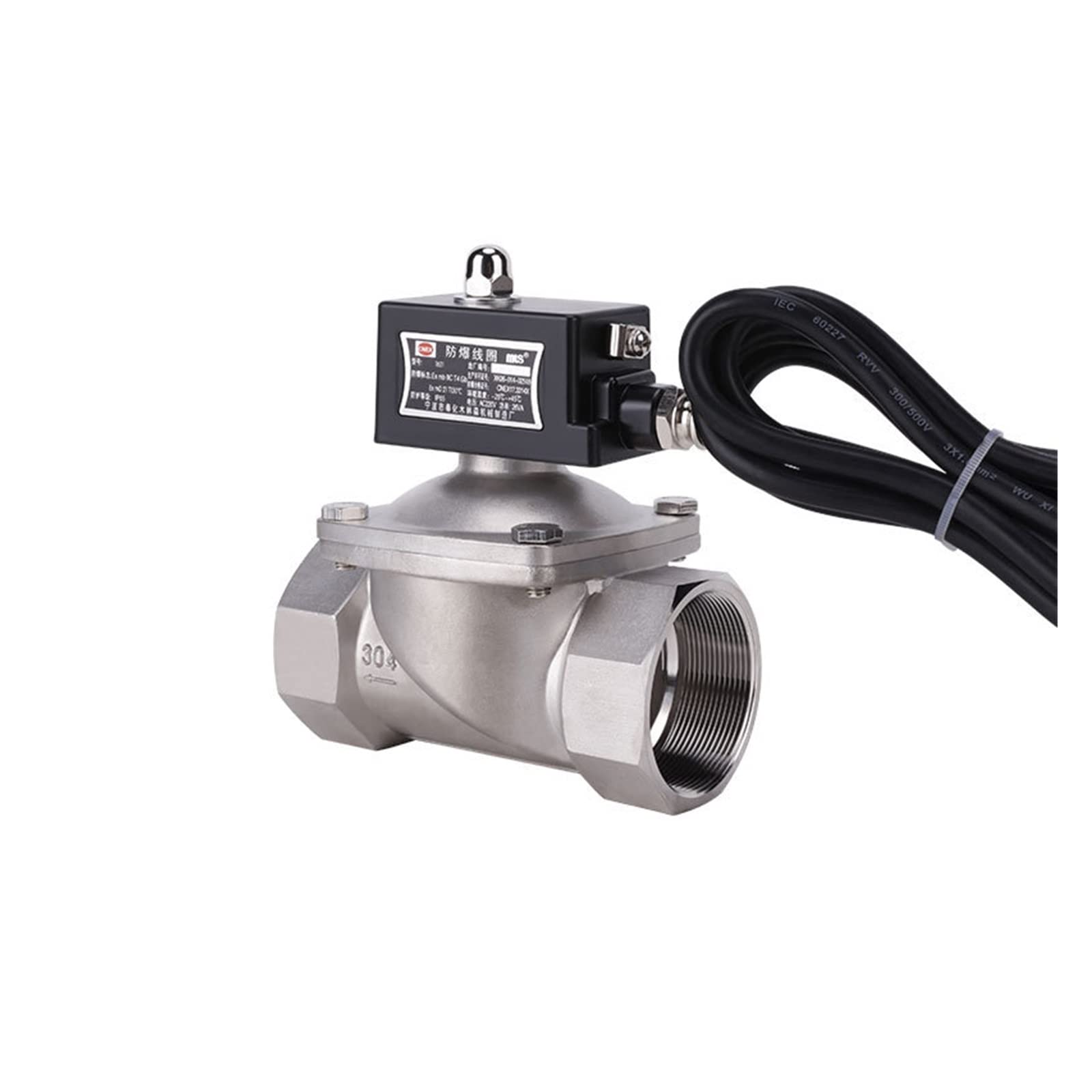 2" 304 Normally Closed Explosion-Proof Solenoid Valve DN50 Stainless Steel Solenoid Valve for(220VAC)