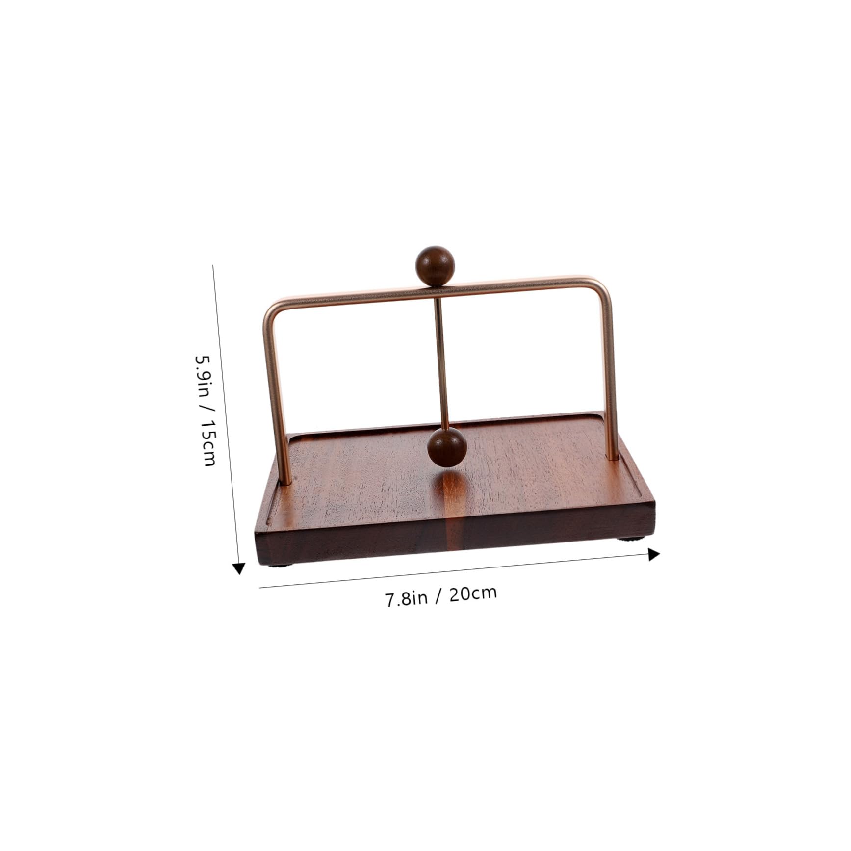 Gatuida Servilletero de Mesa Diseño Cuadrado Práctico y Elegante de Madera y Hierro Gran Capacidad para Cocina, Restaurante o Escritorio
