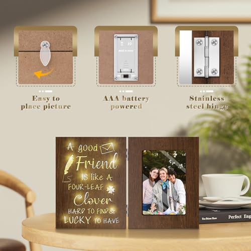 JUOIFIP Light up Picture Frame Gift for Friend, Show Your Deep Affection for Your Friend,4x6 Photo Frame with Night Light, Birthday Thanksgiving Anniversary for Best Friend by JUOIFIP - Image 3