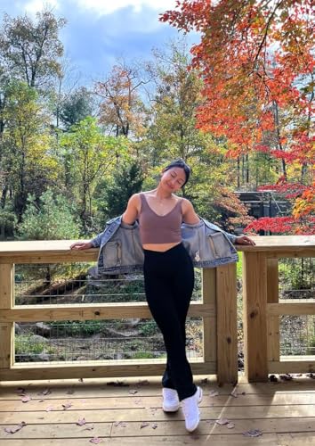 Aoxjox Flare Leggings for Women Trinity Tummy Control High Waisted Wide Leg Crosswaist Yoga Pants 29"/31"/33"2