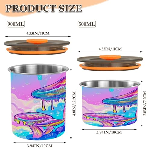 Contenedor hermético de acero inoxidable para café 500ml miniatura 2