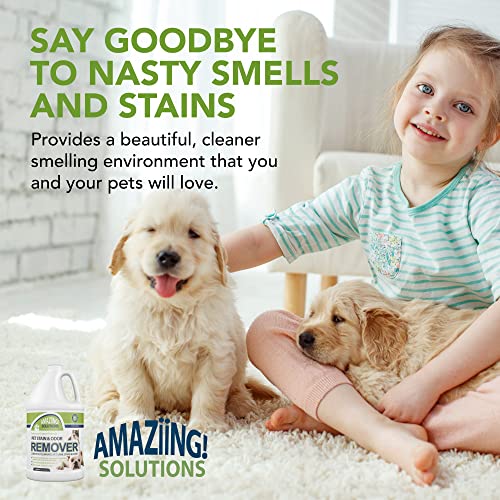 Image of Pet Stain and Odor Remover - Enzyme Cleaner, Pet Urine Odor Eliminator Refill - Floor & Carpet Cleaner, Pet Deodorizers For Home, Fabric Freshener W /Fresh, Clean Scent, 1 Gallon