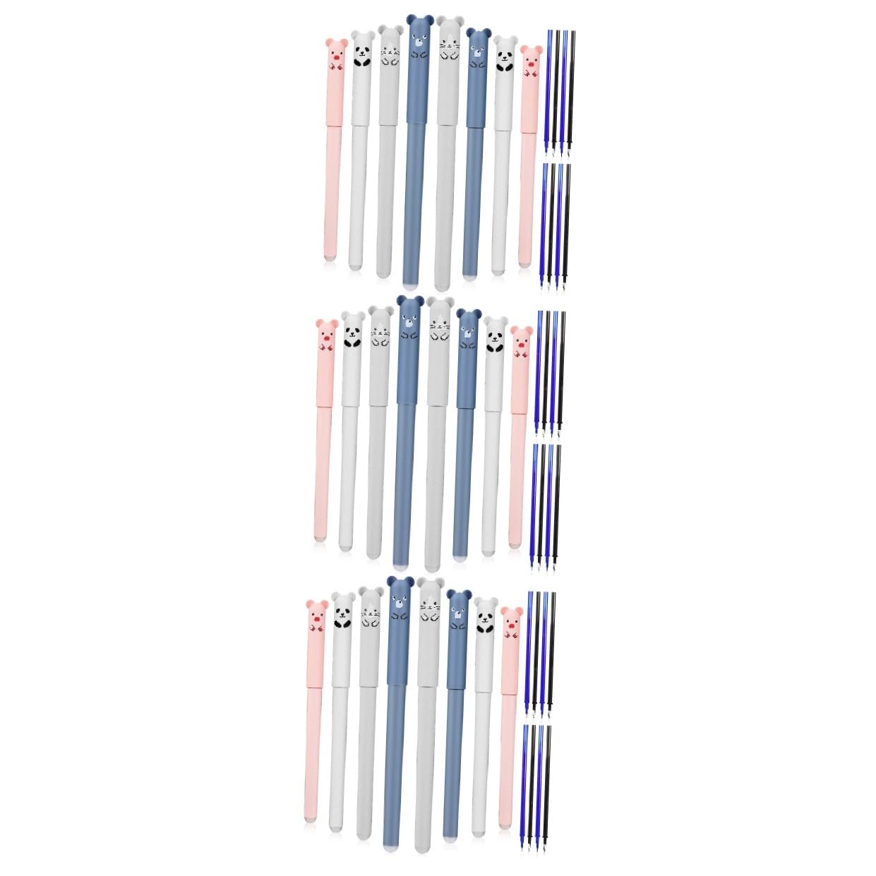 VILLCASE 3 Set Penna A Sfera Cancellabile Trasparente Evidenziatori Forniture Penne Cancellabili Penne Cancellabile Firma Per Studente Firmare Per Plastica 8 Pezzi * 3