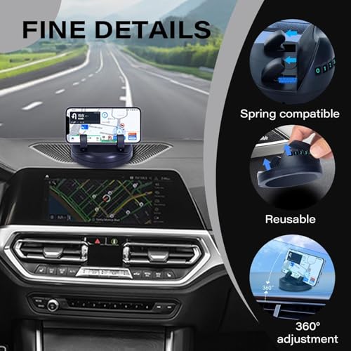 Image of Universal Car Mount - Strong Suction, Double Lock, 360 Rotation, Quick Release, Telescopic Arm, Windshield & Dashboard Compatible for All Mobile Phones. (MXK-529)