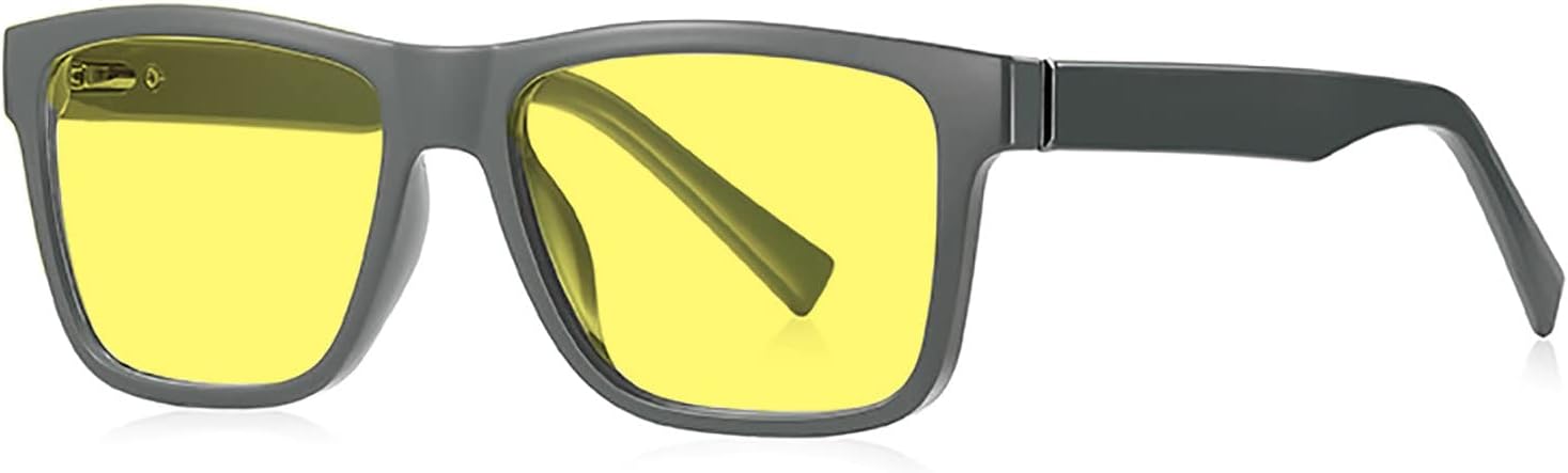 laureles Full Reading Glasses Men Fashion Night Vision Polarized Vintage Square Frames Yellow Lens Reader