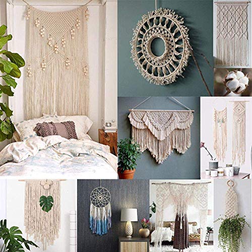 Image of ecofynd 200 Meters Cotton Cord | Natural White Dori | Rope for Handmade Plant Hanger | Thread for Wall Hanging Craft Making