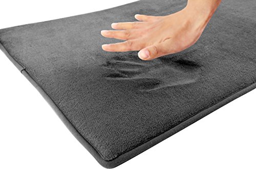 Fabbrica Home Memory Foam Accent Rug In Solid - Gray Flannel #TOP2