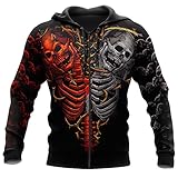 Photo Gallery yydsr felpa tatuaggio teschio uomo felpa cappuccio cerniera gotica stampata digitale 3d autunno pullover unisex(taglia usa),twin skull ziphoodie,3xl Photo Gallery yydsr felpa tatuaggio teschio uomo felpa cappuccio cerniera gotica stampata digitale 3d autunno pullover unisex(taglia usa),twin skull ziphoodie,3xl