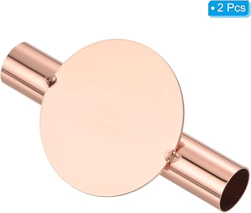 Miniatura 9 de PATIKIL Tubo de jarrón de flores de pared, tubos florales de metal, tubo de flores secas para decoración de exhibición de flores, oro rosa